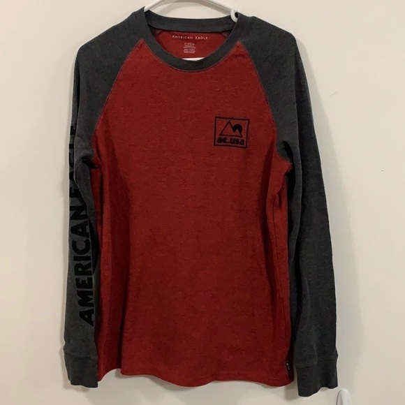 Mens American Eagle Outfitters Sz Medium standard fit baseball style long sleeve - Picture 1 of 5